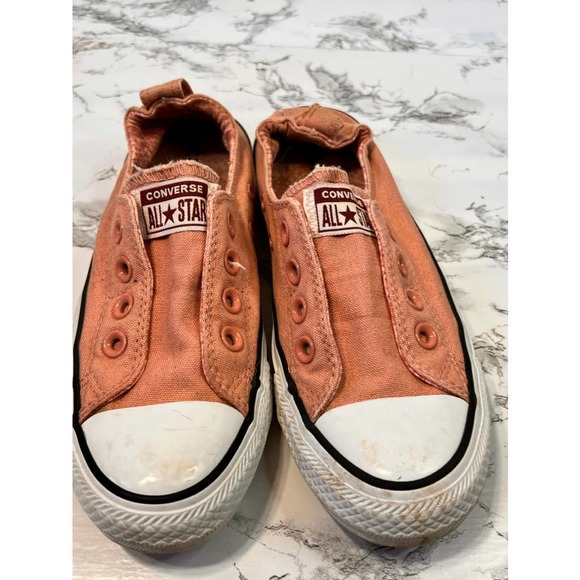 Pink Converse Low Top no lace Shoes size 6 - Picture 3 of 9